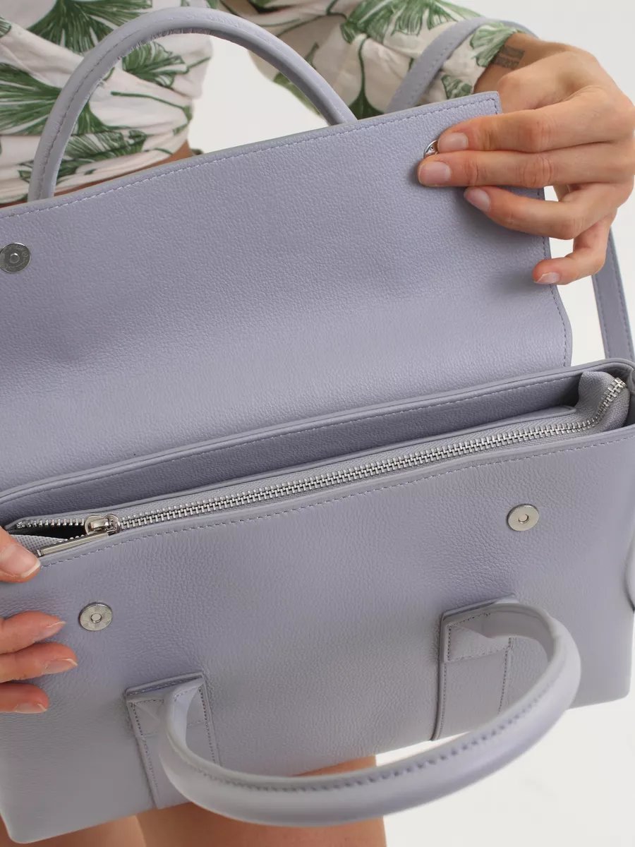 Сумка тоут FoxesBag натуральная кожа фиолетовый купить,NaN