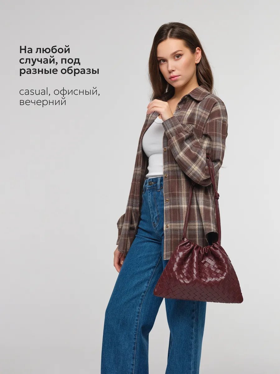 Мини-сумка JACK ARNO натуральная кожа красный купить,NaN