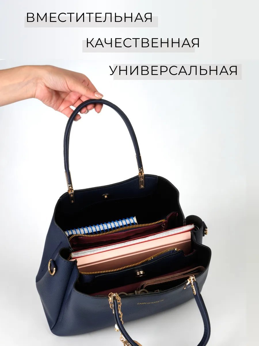 Сумка тоут ORIGLAM искусственная кожа синий купить,NaN