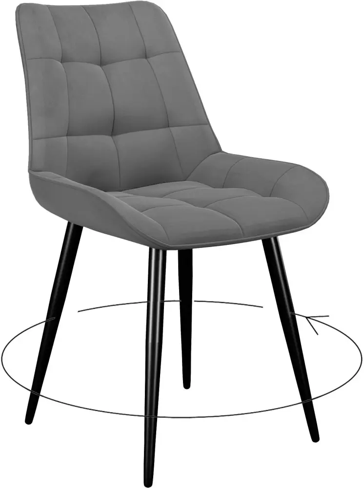 Стул ДИК DikLine 226, 86x50x61 см, серый, черный 1 шт. купить,NaN