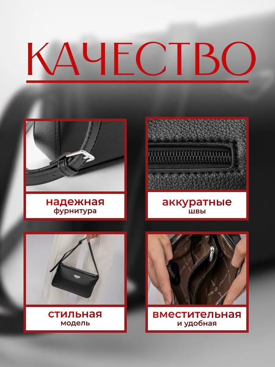 Сумка кросс-боди экокожа черный купить,NaN