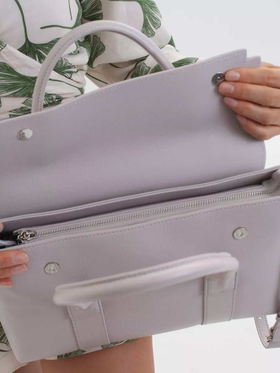 Сумка тоут FoxesBag натуральная кожа серый купить,NaN