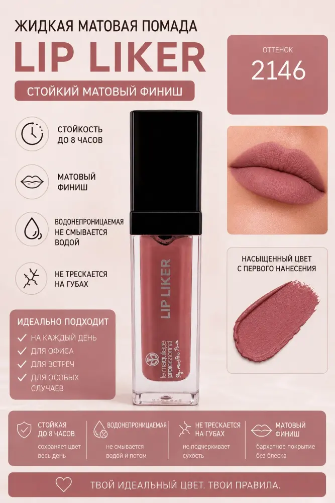 MAQPRO Lip Liker жидкая помада 2146 купить,NaN