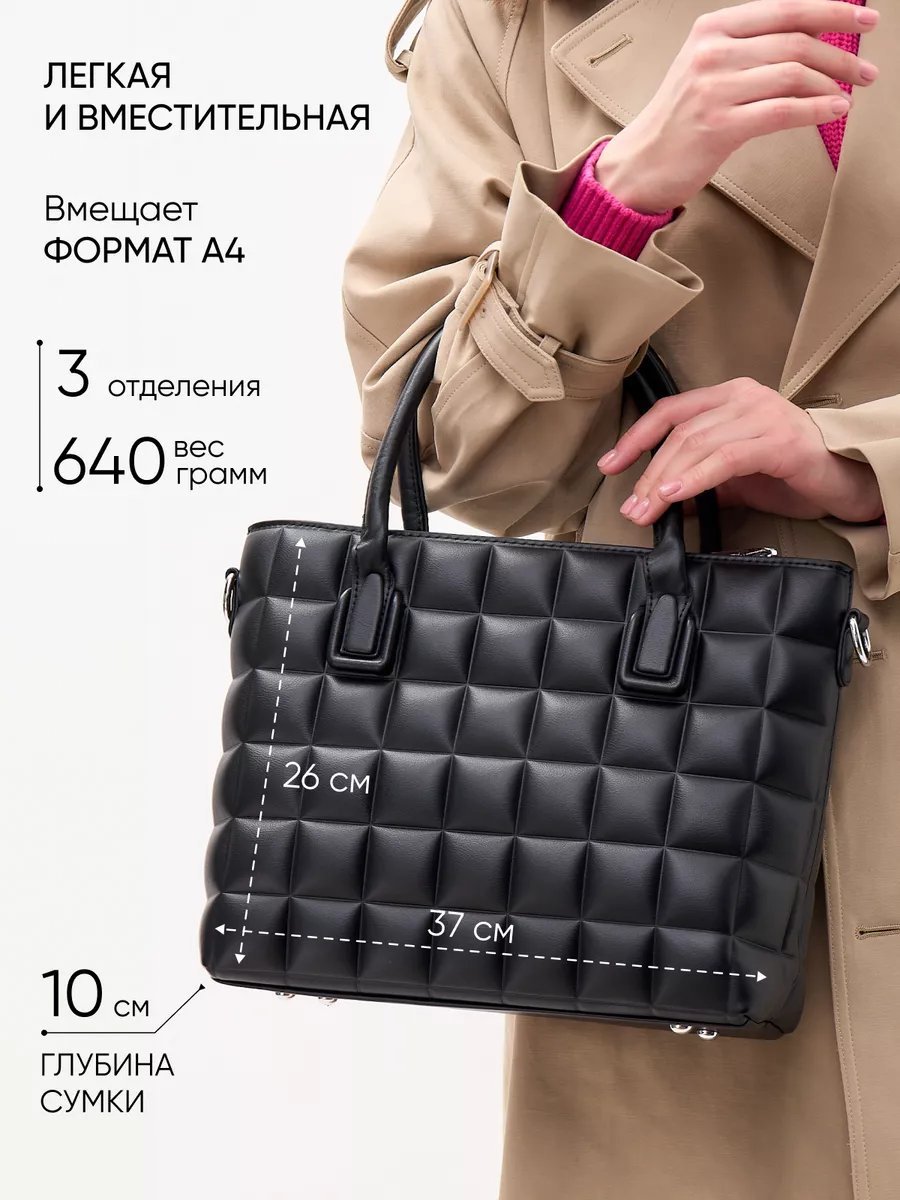 Сумка тоут KENDY экокожа черный купить,NaN