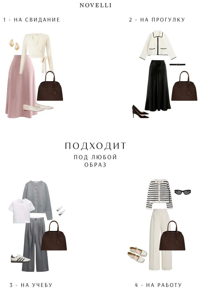 Мини-сумка Novelli текстиль коричневый купить,NaN