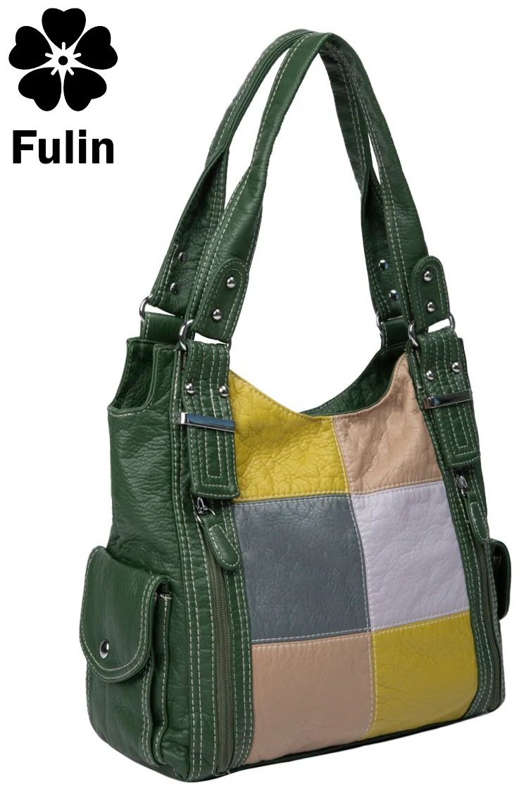 Сумка багет FULIN экокожа зеленый купить,NaN