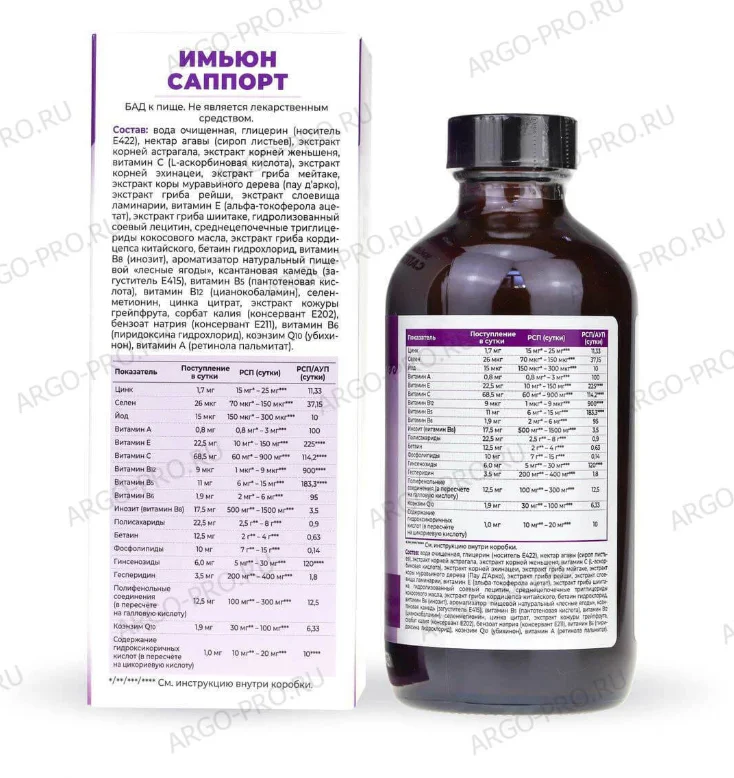 AD MEDICINE LLC Раствор Имьюн Саппорт 235мл купить,NaN
