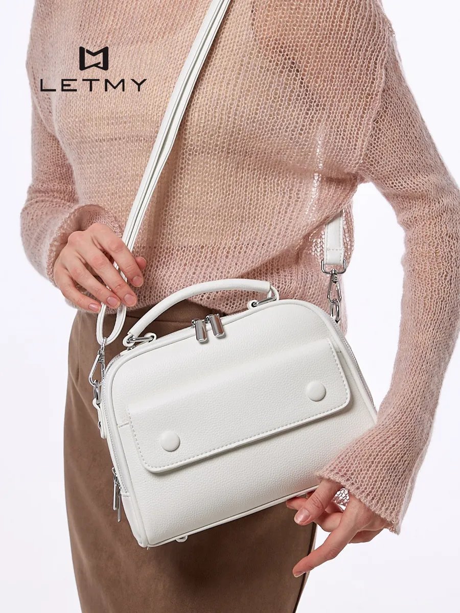 Сумка кросс-боди LETMY экокожа белый купить,NaN
