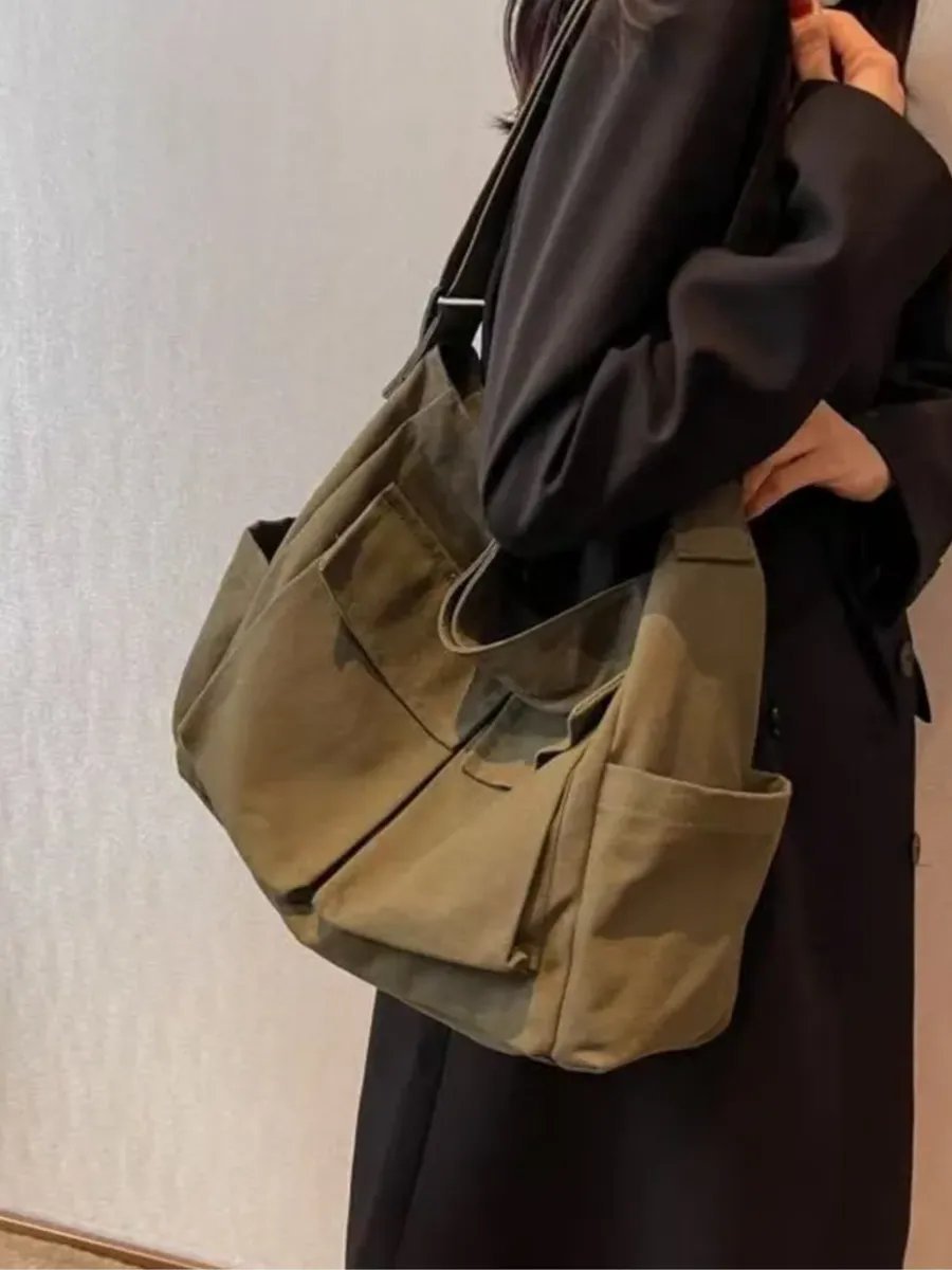 Сумка шоппер HT&FASHION хлопок зеленый купить,NaN