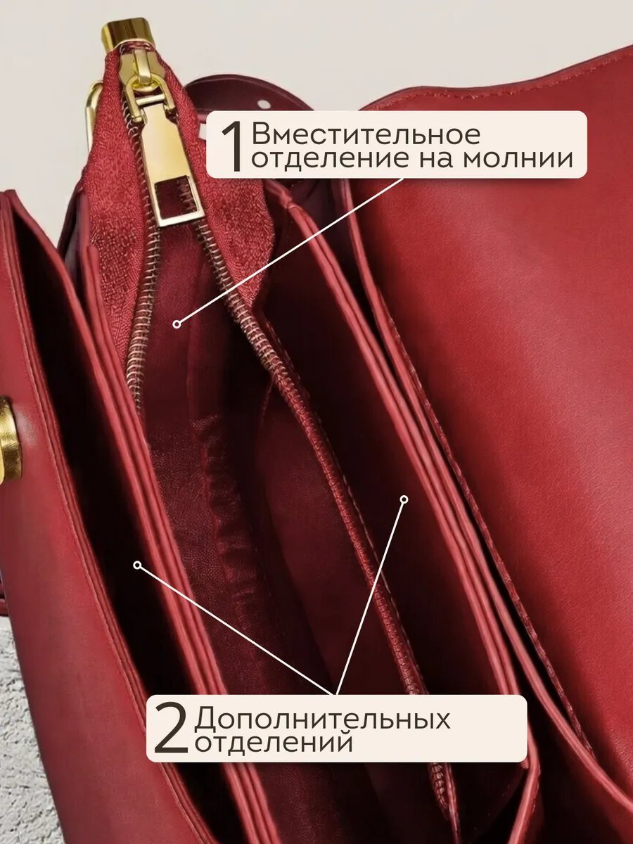 Сумка кросс-боди JoyCity экокожа красный купить,NaN
