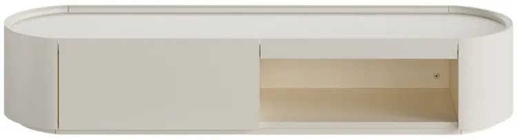 ТВ-тумба навесная Ellipse Lagom, 140x26x41 см, кремовый