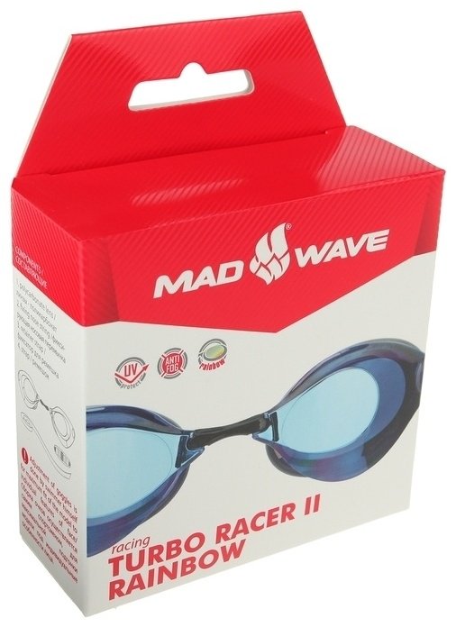 Очки Mad Wave Turbo Racer II Rainbow M0458 06 0 03W синие