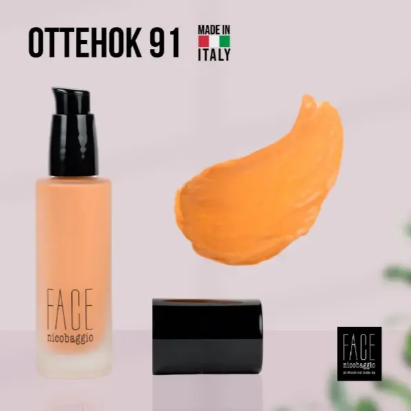 Face Nicobaggio Radiance Fluid Foundation тональный крем 91 темно-бежевый, медный подтон, теплый 30 г купить,NaN