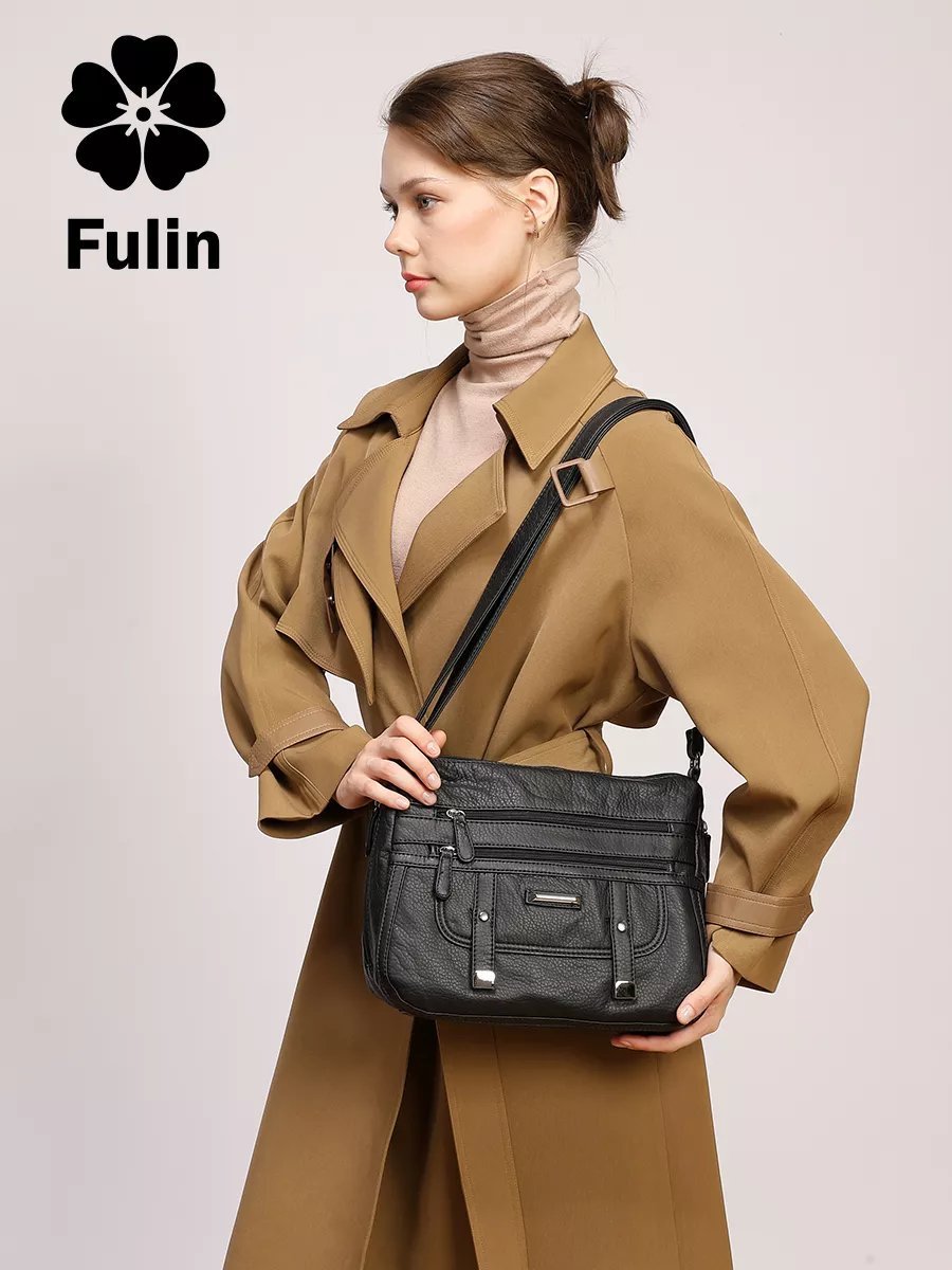 Сумка кросс-боди FULIN экокожа черный купить,NaN