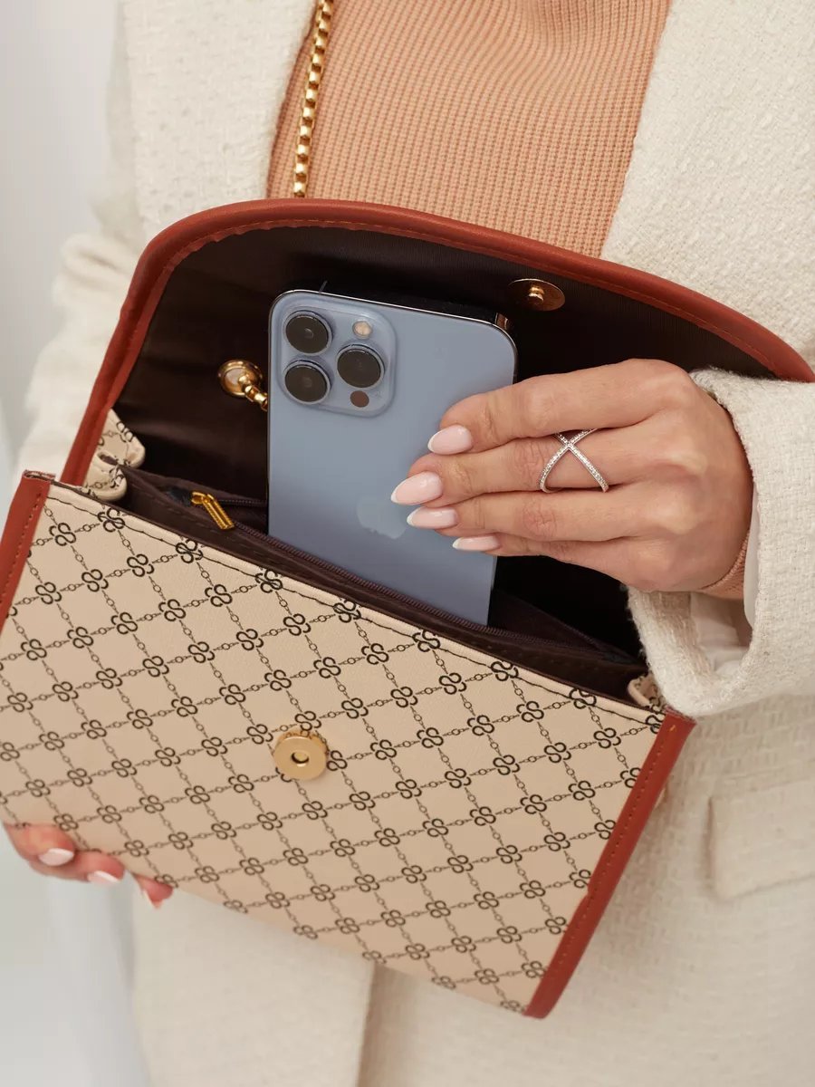 Сумка багет Mira style экокожа бежевый купить,NaN