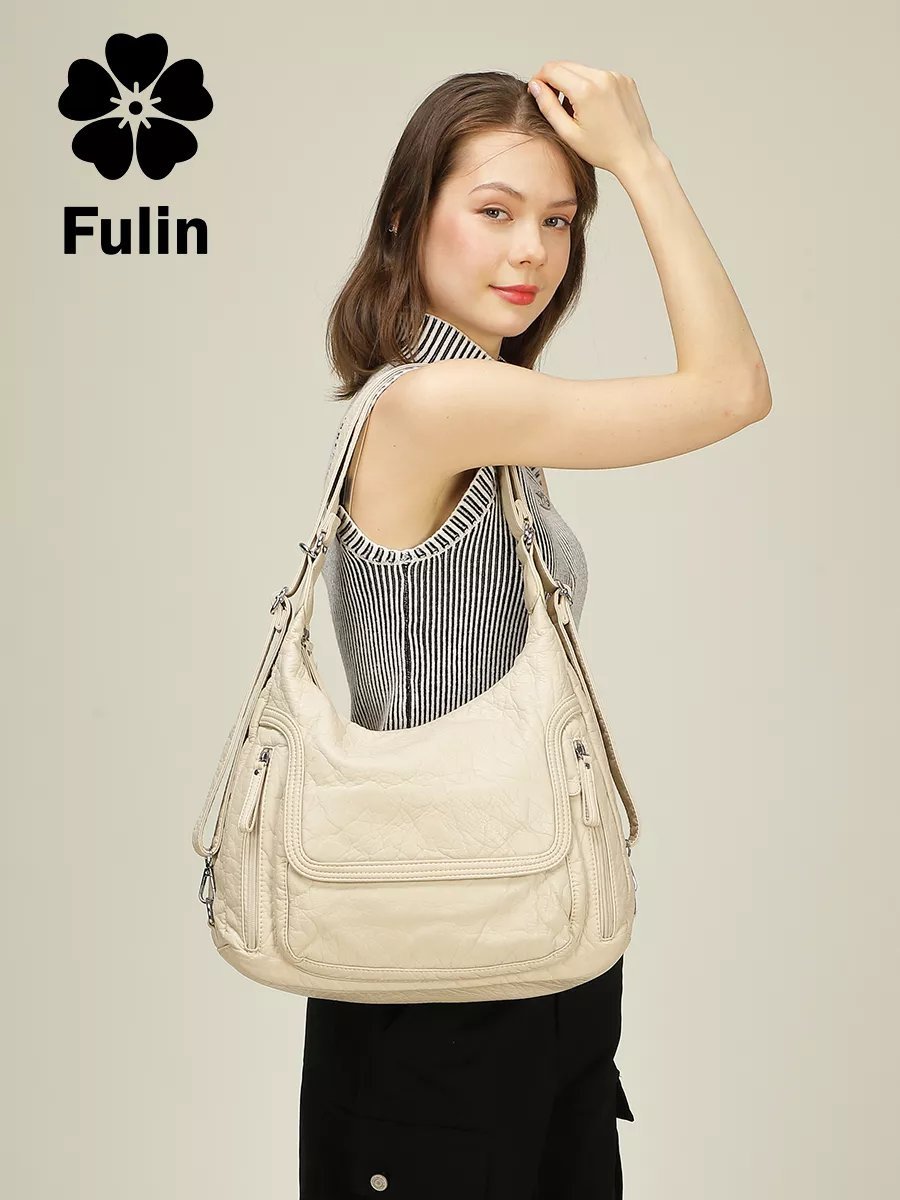 Мини-сумка FULIN экокожа бежевый купить,NaN