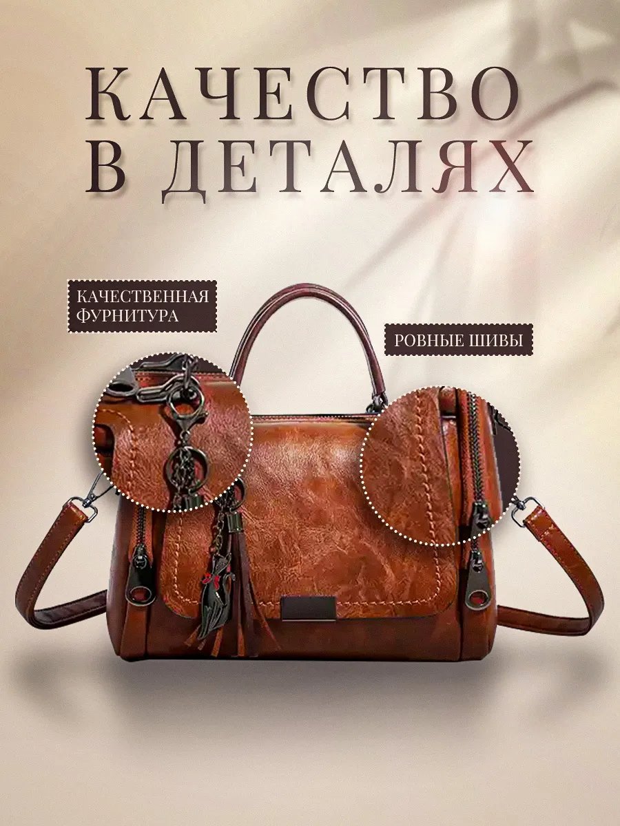 Сумка кросс-боди экокожа коричневый купить,NaN