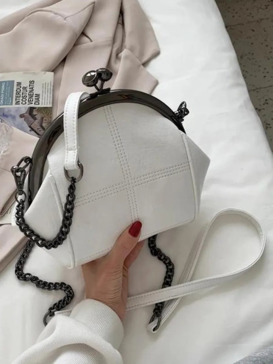 Сумка багет Rare accessories натуральная кожа белый купить,NaN