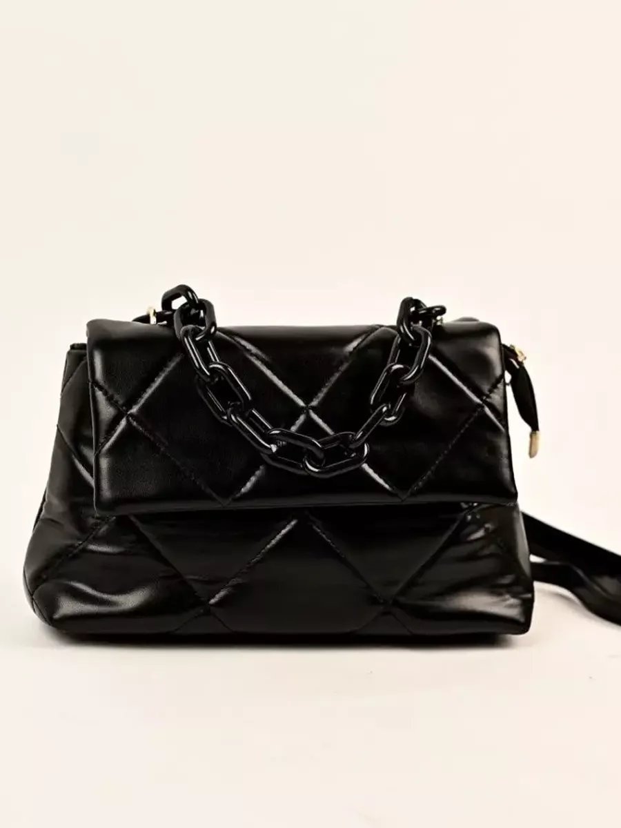 Сумка багет Zalman bags экокожа черный купить,NaN