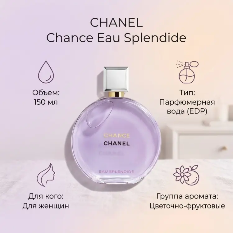 CHANEL Chance Eau Splendide парфюмерная вода EDP 150 мл, для женщин купить,181580