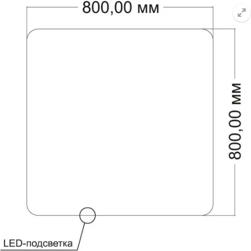 Зеркало настенное Vincea 80x80 см купить,100200