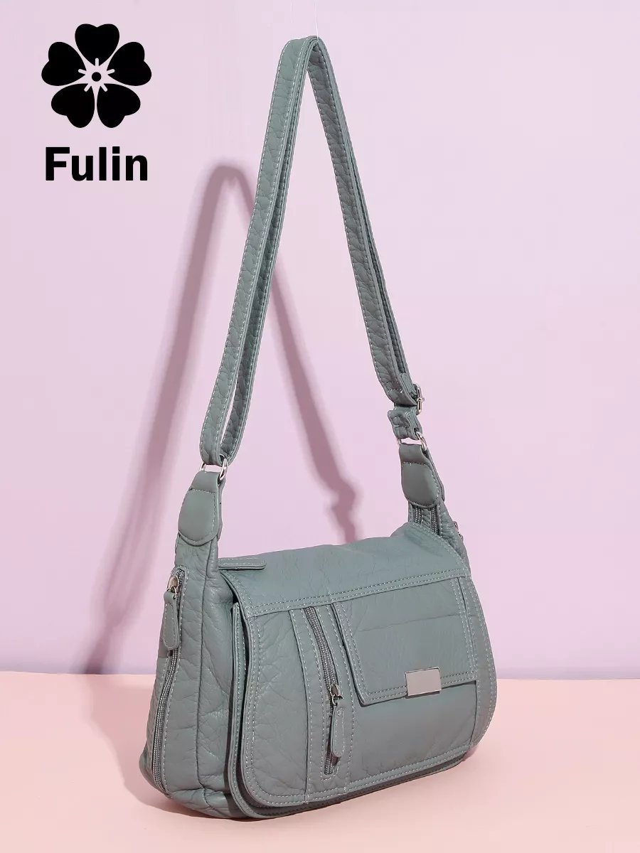 Сумка кросс-боди FULIN экокожа синий купить,NaN