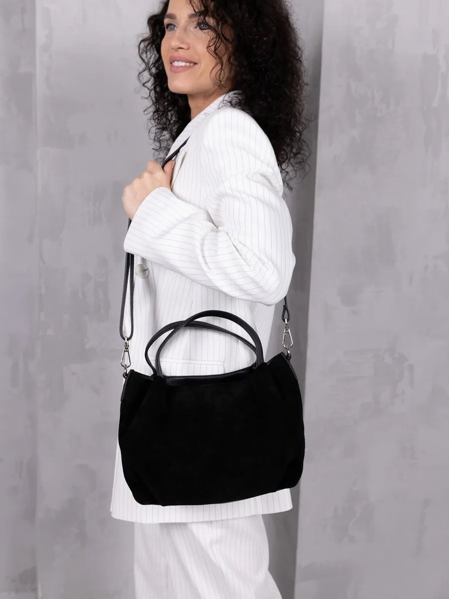Сумка шоппер LIZA FILINNI Bags натуральная кожа черный купить,NaN
