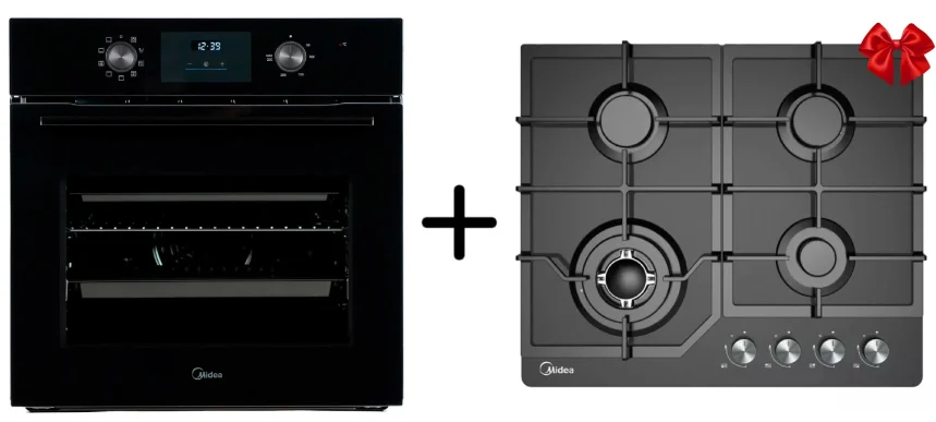 Шкаф духовой Midea MO 67900 GB черный + подарок