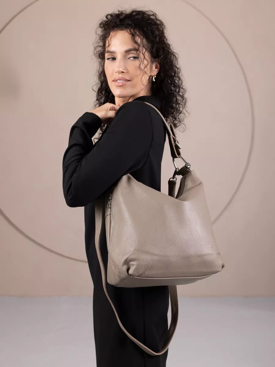 Сумка шоппер LIZA FILINNI Bags натуральная кожа серый купить,NaN