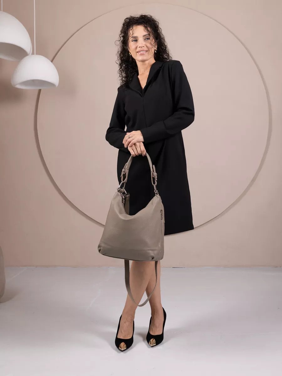 Сумка шоппер LIZA FILINNI Bags натуральная кожа серый купить,NaN