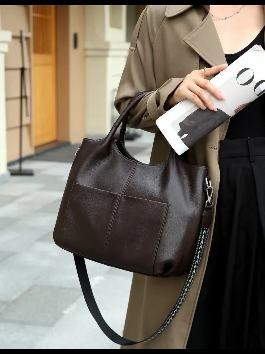 Сумка шоппер A&U BAGS текстиль коричневый купить,NaN