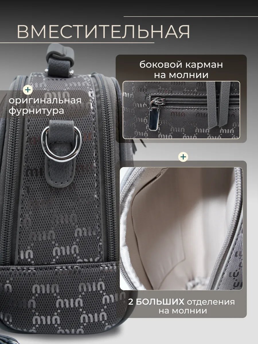 Сумка кросс-боди Niksay экокожа серый купить,NaN