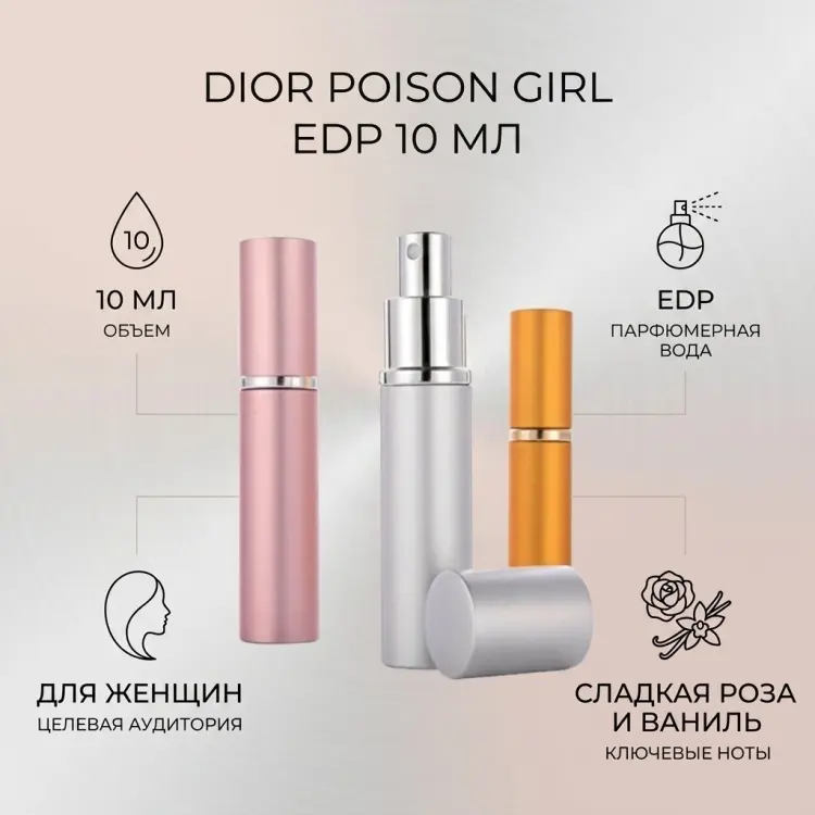 Dior Poison Girl парфюмерная вода EDP 10 мл, для женщин купить,10190