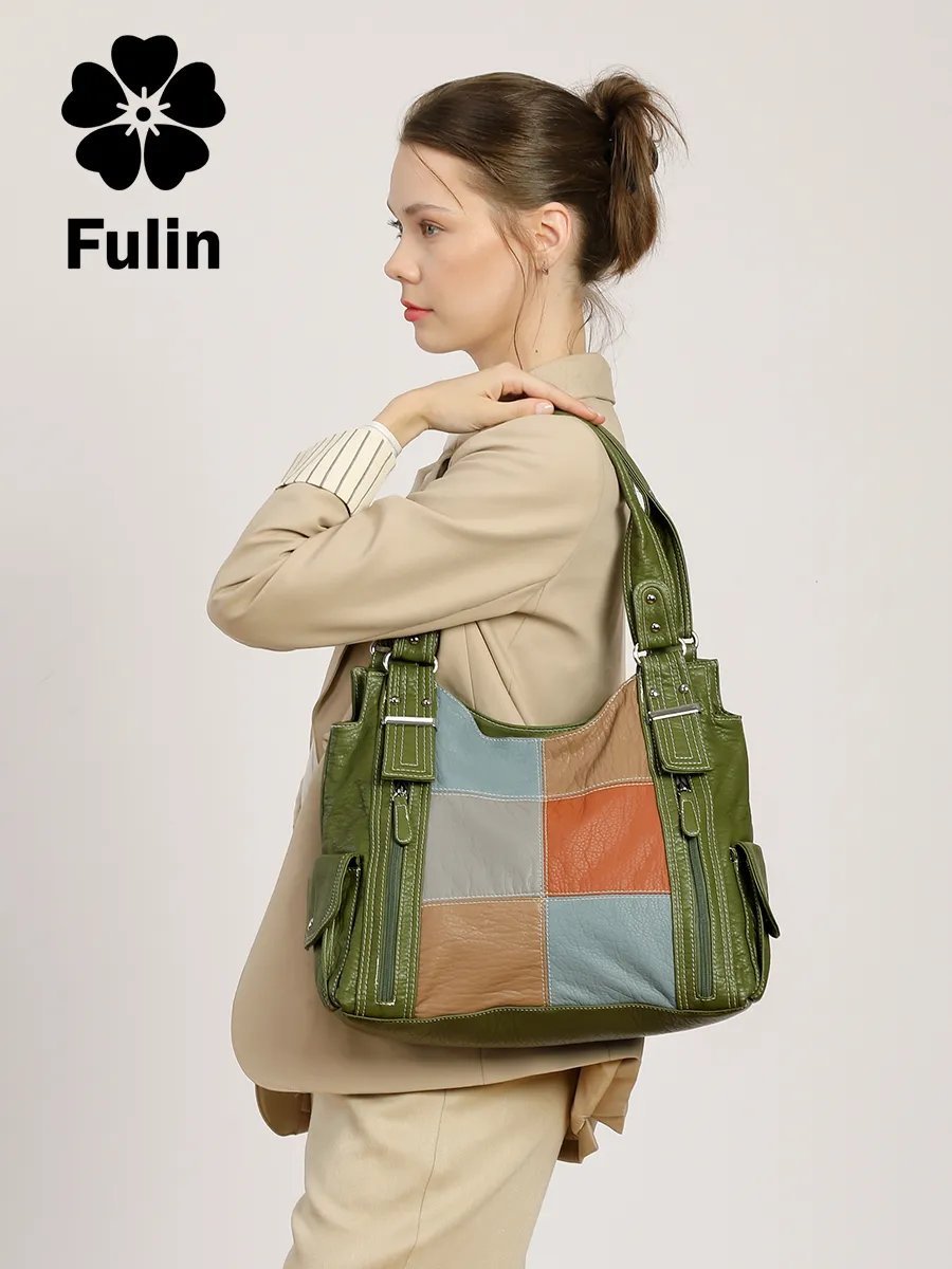 Сумка багет FULIN экокожа зеленый купить,NaN