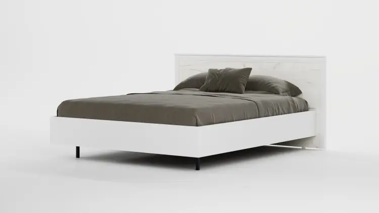 Кровать Мебель Парк Сканди 160x200 дуб крафт белый