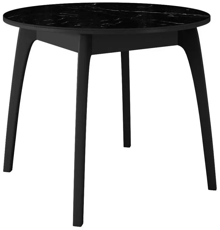 Обеденный стол ДИК DikLine MK46, 90х90x74 см, керамогранит, черный купить,NaN