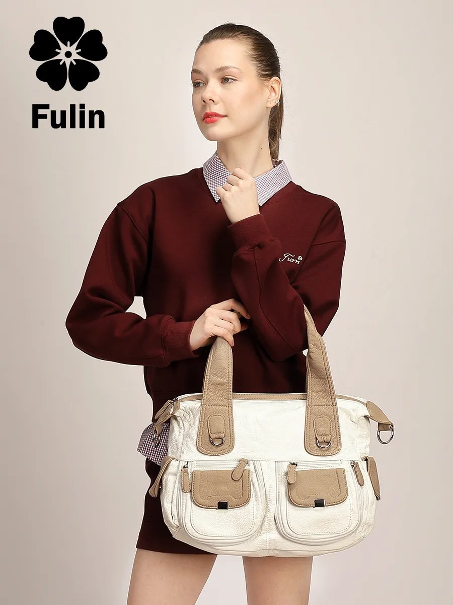Сумка шоппер Fuling экокожа белый купить,NaN