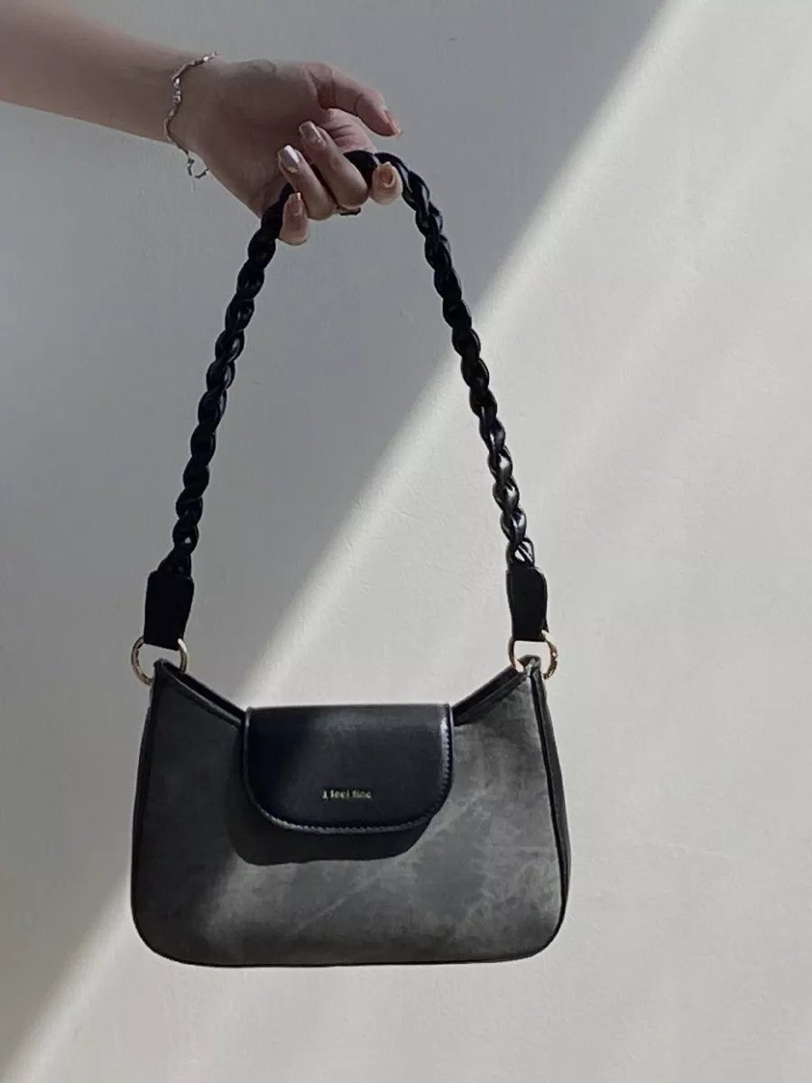 Сумка багет Rare accessories экокожа черный купить,NaN