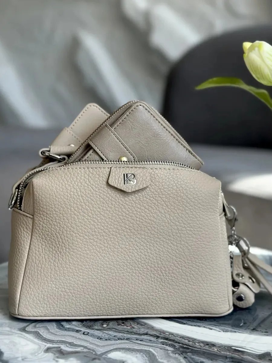 Сумка кросс-боди Klevo.brand экокожа бежевый купить,NaN