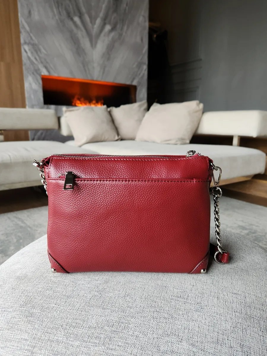 Сумка кросс-боди FEELBAGS натуральная кожа красный купить,NaN