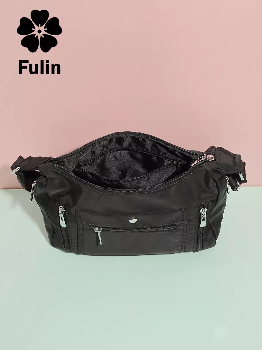 Сумка кросс-боди FULIN полиэстер черный купить,NaN
