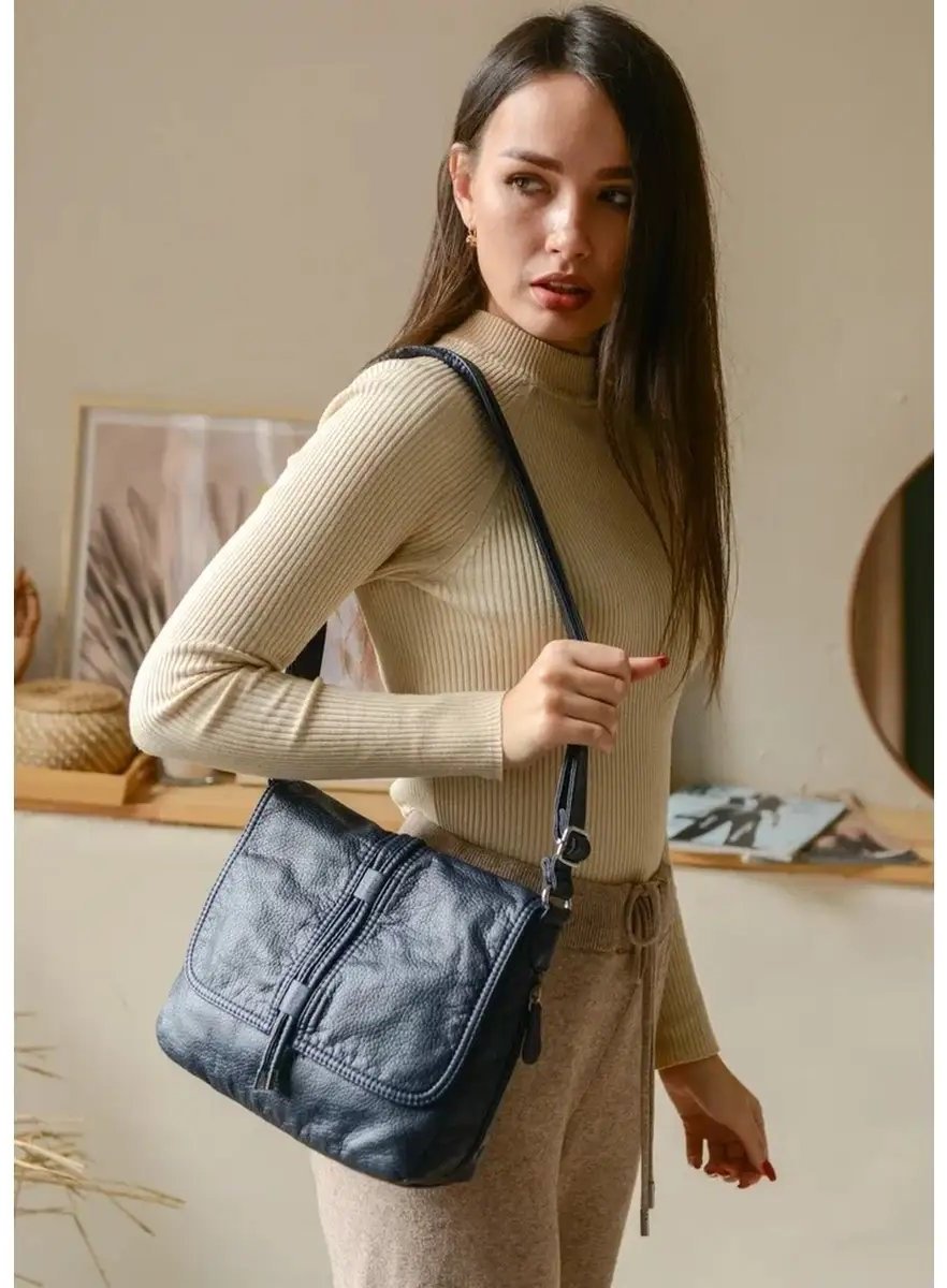 Мини-сумка MONBAG экокожа синий купить,NaN