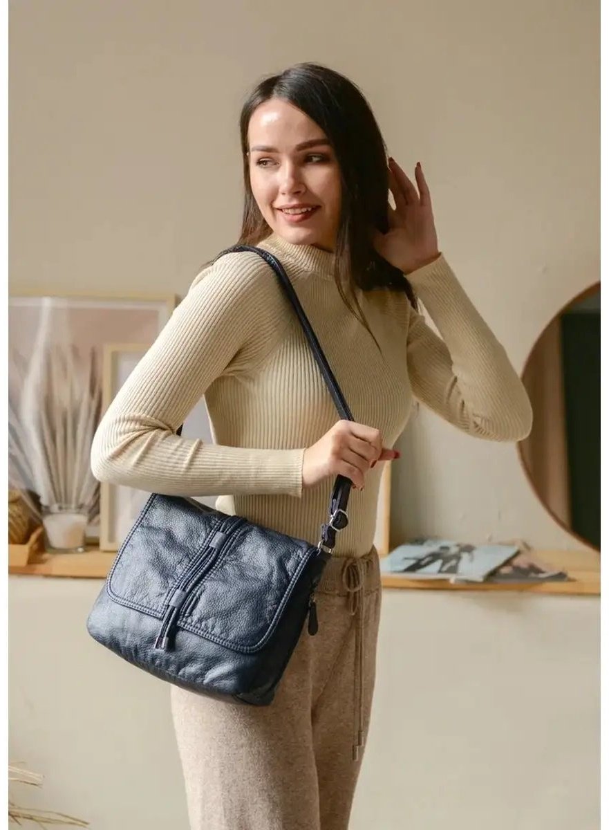 Мини-сумка MONBAG экокожа синий купить,NaN
