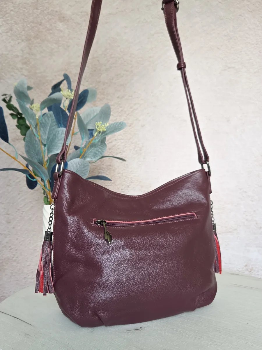 Сумка кросс-боди FEELBAGS натуральная кожа красный купить,NaN