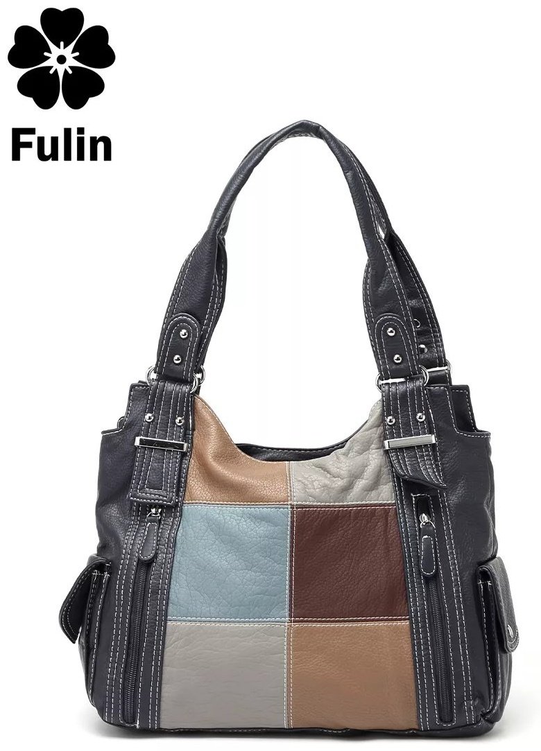 Сумка багет FULIN экокожа синий купить,NaN