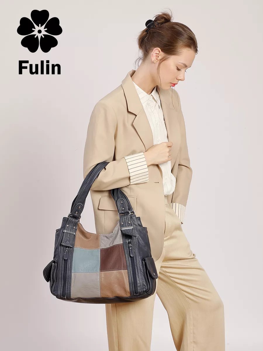 Сумка багет FULIN экокожа синий купить,NaN