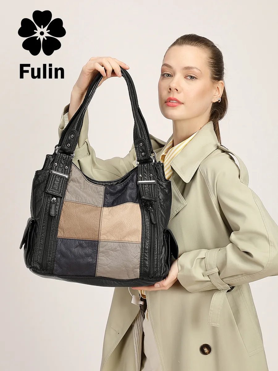 Сумка багет FULIN экокожа черный купить,NaN
