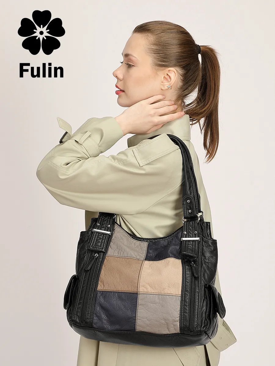 Сумка багет FULIN экокожа черный купить,NaN
