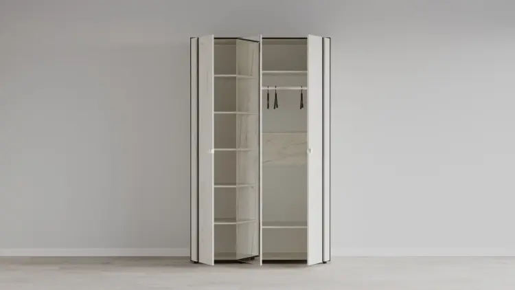 Распашной шкаф Мебель Парк Вектор, 121.8x212х59.4 см, серый