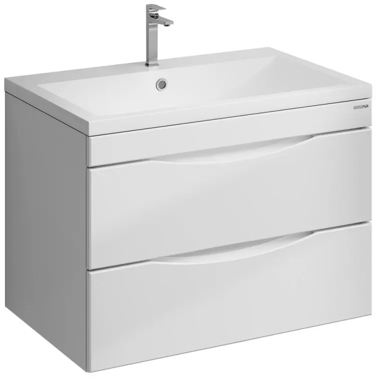 Тумба с раковиной KABINKA.KZ ВИСТА-75, 72.8x51x47.2 см, белый купить,NaN